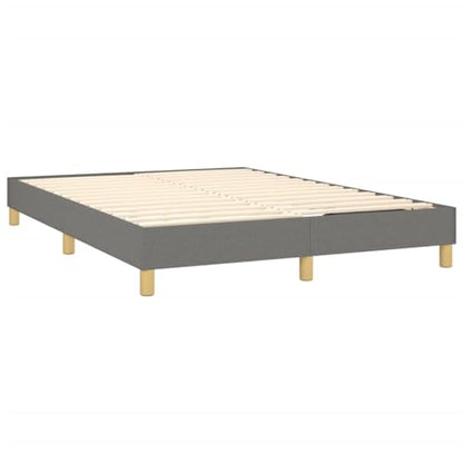 Full Size Upholstered Bed Frame, Modern Dark Gray Fabric Platform Bed with Durable Engineered Wood Support, Easy Assembly Foundation, Stylish Bedroom Furniture - size: Full
