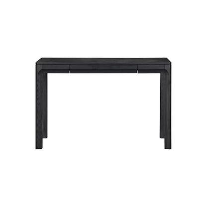 Flow Modern Wooden Rectangle Desk Table with Hidden Drawer – Waterproof & Heat Resistant, Burnt Black - color: Burnt Black, size: 47 Inch, style: Desk