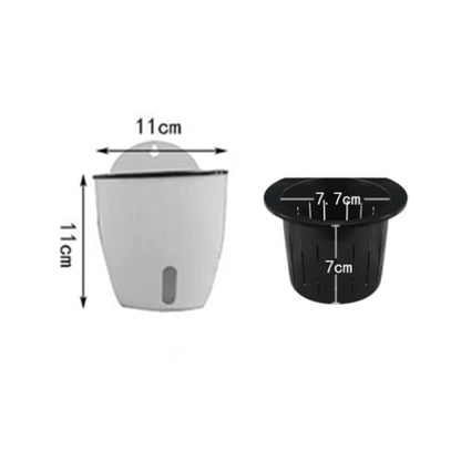 5 Pack Visible Water Level Self Watering Planter with Inner Pot,Hanging Planters,Wall Mounted Plants Holder,Small Flower pots Indoor Out Flowerpot with 5 Hooks for All House Plants (White) - size: 4.25 Inch