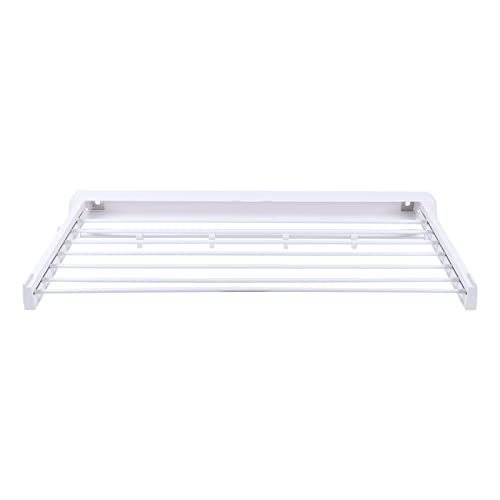 Gdrasuya10 Clothes Drying Racks,Wall-Mounted Retractable Clothes Hanger for Laundry Dryer Room,Rod Laundry Clothes Storage Drying Rack Folding Retractable Dryer Hanger White