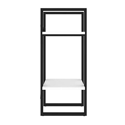 2-Tier Small Bookcase White, Compact Book Cabinet with Engineered Wood Shelves for Books and Magazines, Easy Clean - color: White, size: 1 & 27.6"