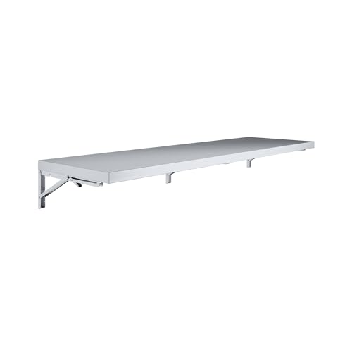 AmGood Stainless Steel Folding Wall Shelf 18 in. x 60 in. | NSF | Concession Stand, Food Truck, Kitchen, Restaurant, Garage, Laundry, Utility Room - size: 60" Long X 18" Deep