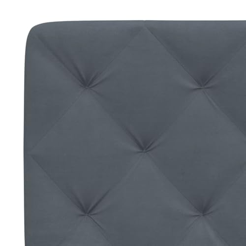 King Size Headboard Cushion, Wall Mounted Upholstered Backrest with Removable Velvet Cover, Dark Grey Fabric Cushion for Reading and Bed Support, 72.8 inch Wide - size: King
