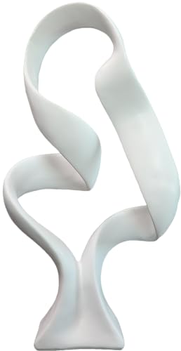 15" Modern Abstract Ribbon Decorative Sculpture, Knot Sculptures,Home Decor,Coffee Table Statues,Dining Living Room Desk Decor（White） - color: 15" White