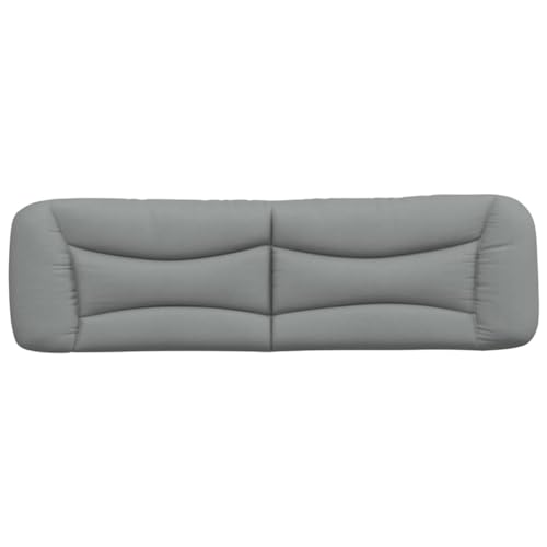 Wall Mounted Headboard Cushion, King Size Bed Backrest Pillow for Reading and TV, Wavy Striped Fabric Upholstered Wall Panel, Light Grey, 80 Inch - color: Light Gray 4