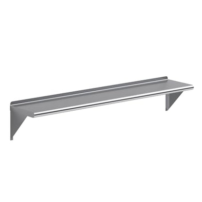 AmGood 60" Long X 12" Deep Stainless Steel Wall Shelf | NSF Certified | Appliance & Equipment Metal Shelving | Kitchen, Restaurant, Garage, Laundry, Utility Room - size: 60" Long X 12" Deep