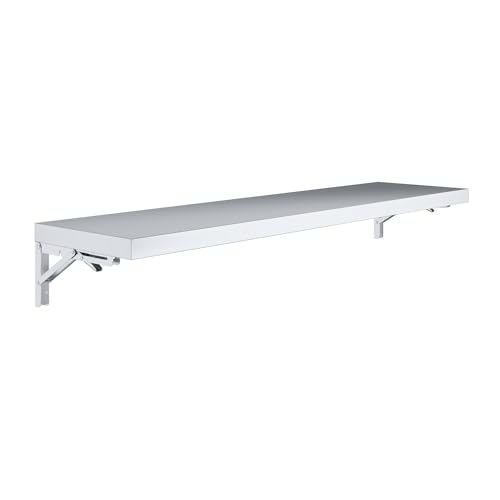 AmGood Stainless Steel Folding Wall Shelf 12 in. x 48 in. | NSF | Concession Stand, Food Truck, Kitchen, Restaurant, Garage, Laundry, Utility Room - size: 48" Long X 12" Deep