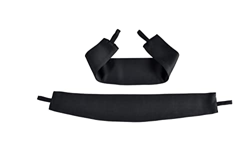 1 Pair Thermal Insulated Grommet 52-Inch-by-84-Inch Blackout Window Curtain Panels with 2 Tie Backs, Black - color: Black, size: 52"W x 84"L (Pack of 2)