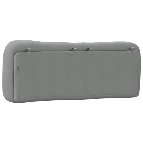 Wall Mounted Headboard Cushion 53.9 Inch Wavy Striped Fabric Backrest Support Pillow for Bed Bedroom Reading Lounge Light Gray - color: Light Gray 5