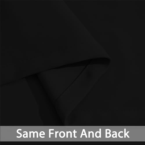 Yakamok Blackout Curtains 38x90 inch Black Thermal Drapes-Bedroom | 2 panels,room darkening,thermal insulated,noise reducing,privacy protection,grommet window treatment,living room study dining - color: Black, size: 38"W x 90"L (Pack of 2)