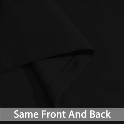 Yakamok Blackout Curtains 38x90 inch Black Thermal Drapes-Bedroom | 2 panels,room darkening,thermal insulated,noise reducing,privacy protection,grommet window treatment,living room study dining - color: Black, size: 38"W x 90"L (Pack of 2)