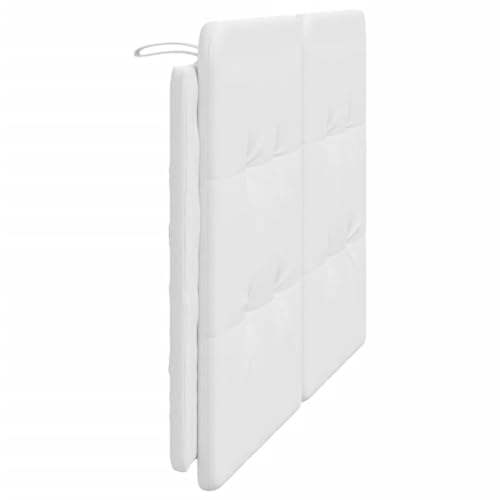 White Headboard Cushion Mounted Wall - Upholstered Headboards Full Size, Bed Frame for Wall, Fabric Headboard, 53.9 in