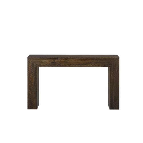 Plank+Beam Camden Console Table, 56 Inch, Rustic Barnwood Brown | Low-VOC Finish, Rustic Finish, Solid Wood - color: Rustic Barnwood, size: 56 Inch without Shelf