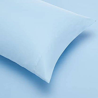 Amazon Basics 5-Piece Lightweight Microfiber Comforter Bedding Set with Sheet, Twin XL, Blue Stripe, Bed-in-a-Bag - color: Blue Stripe, size: Twin/Twin XL, style: 1-Pack