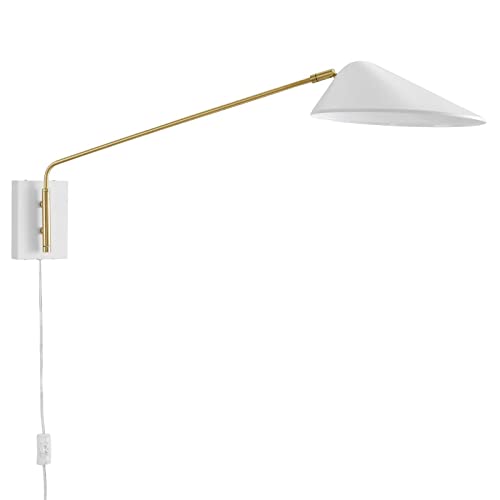 Journey 24" Swing Arm Wall Sconce - color: White, size: 24" Swing Arm