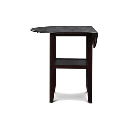 New Classic Furniture Gia 3-Piece Drop Leaf Counter Table Set with 2 Chairs, 42-Inch, Ebony - color: Ebony, size: Counter Set