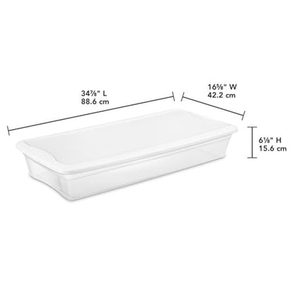 Sterilite 12-Pack 41 Quart Storage Box, Stackable Clear Plastic Bins with Snap-On Lids - Heavy-Duty Organizing Containers for Closet, Bathroom, and Office - size: 41 Quart, style: 12 Pack