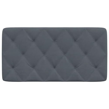 Wall-Mounted Headboard Cushion, 40.2-inch Velvet Upholstered Backrest Pillow for Single Bed, Removable Cover, Dark Grey Soft Reading Support for Bedroom Decor - size: 40.2 in