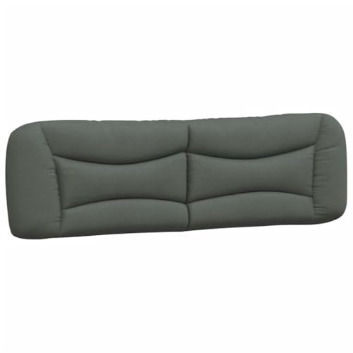 Wall Mounted Headboard Cushion, King Size Charcoal Fabric Upholstered Backrest Pillow, Breathable Lumbar Support Pad for Bed Reading - color: Dark Gray 5