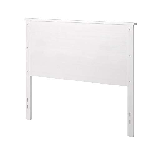 Farmhouse Style Wood Panel Headboard in Gloss White - Full Size - color: Gloss White, size: Full