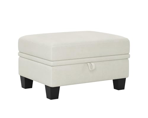 Belffin 28.7" Storage Ottoman Bench for Footrest Entryway Bench. Beige - color: Beige, size: 23.4"D x 28.7"W x 18.9"H