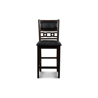 New Classic Furniture Gia 3-Piece Drop Leaf Counter Table Set with 2 Chairs, 42-Inch, Ebony - color: Ebony, size: Counter Set