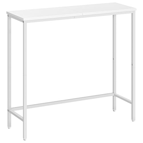 HOOBRO Narrow Console Table, 29.5" Small Entryway Table, Thin Sofa Table, Side Table, Display Table, for Hallway, Bedroom, Living Room, Foyer, White WW75XG01 - color: White