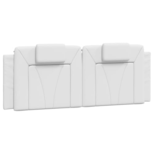 vidaXL Headboard Cushion Viana White 59.8" Faux Leather | Provides comfy support for your back and lower back, Easy to clean and maintain, Ups the appeal of your bedroom decor - color: White, size: 59.8"