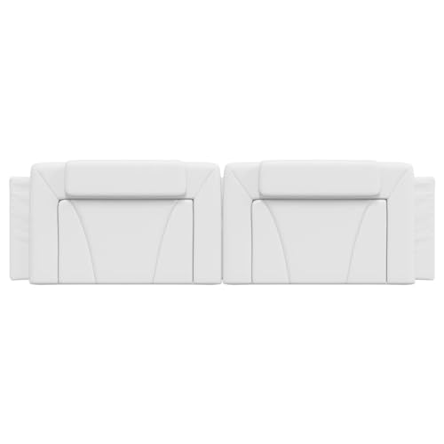 vidaXL Headboard Cushion Viana White 72" Faux Leather | Fits in with various bedroom styles, Covers can be removed for hassle-free cleaning, - color: White, size: 72"