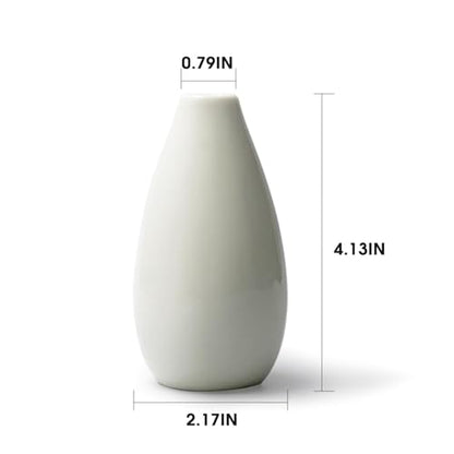 Modern Small Flower Vases 8 Pack - Ceramic, White - color: 8 Pack White - Style 11