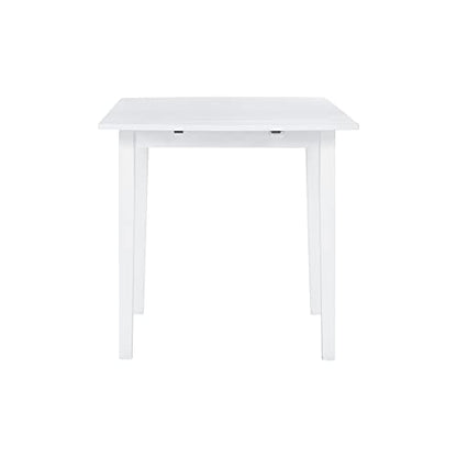 Linon Torino White 30" Square Drop Leaf Table - 30" X 48" Fully Extended - color: White