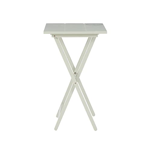 Linon Home Décor Atlas Compass Set Tray Table, Gray - color: Light Gray