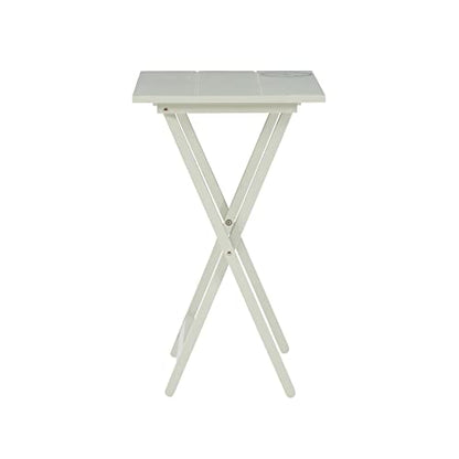 Linon Home Décor Atlas Compass Set Tray Table, Gray - color: Light Gray