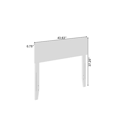 AFI, Orlando Twin Adjustable Modern Solid Wood Panel Headboard, White - color: White, size: Twin