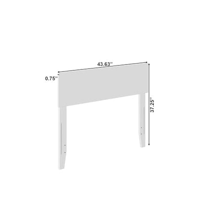AFI, Orlando Twin Adjustable Modern Solid Wood Panel Headboard, White - color: White, size: Twin