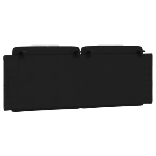 54-inch Double Headboard Cushion, Faux Leather Upholstered Padded Bed Backrest for Reading and Relaxation, Modern Wall-Mounted Bedroom Headboard, Black - color: Black, size: 54 in Double