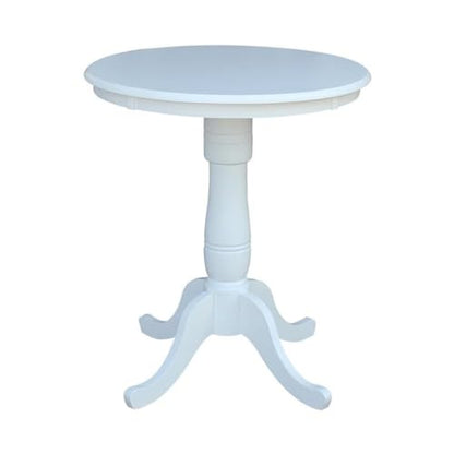 Whitewood Industries International Concepts 30" Round Top Pedestal Table, White - color: White