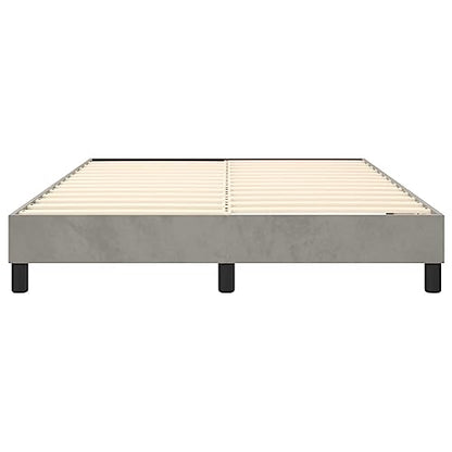 Queen Size Upholstered Bed Frame, Modern Velvet Platform Bed with 9.8 Inch Clearance, Sturdy Engineered Wood Base, Light Gray - color: Light Gray, size: Queen & 9.8"