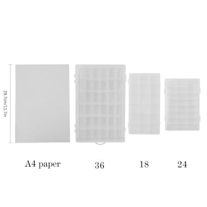 OALCQ 24 Grids Plastic Organizer Box With Dividers Clear Craft Storage Bead Organizer Box Earring Travel Pill Jewelry Organizers Storage Boxes Screw Seed Small Parts Hair Tie - size: 24 grids