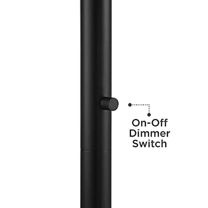 Meridian Light Blaster 72" Tall Black 4-Light Torchiere Floor Lamp | Modern Style LED Antique Brass Metal White Glass Shade for Living Room Reading House Bedroom Home Office - color: Black
