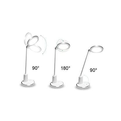Desk Lamp, 7W LED Eye-Caring Dimmable Table Lamps with USB Charging Port, Flexible Gooseneck, Touch Control, Portable Folding LED Office Lamps, Students Kids Studying Reading Desk Light