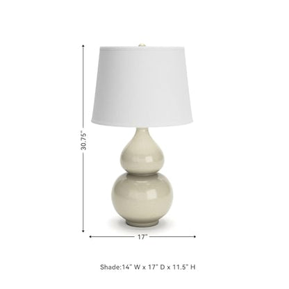 Signature Design by Ashley Saffi 30" Tall Ceramic Table Lamp, Cream | Textured crackle glaze ceramic base, Adjustable 3-way switch for custom ambiance, Light-diffusing fabric drum shade - style: Saffi