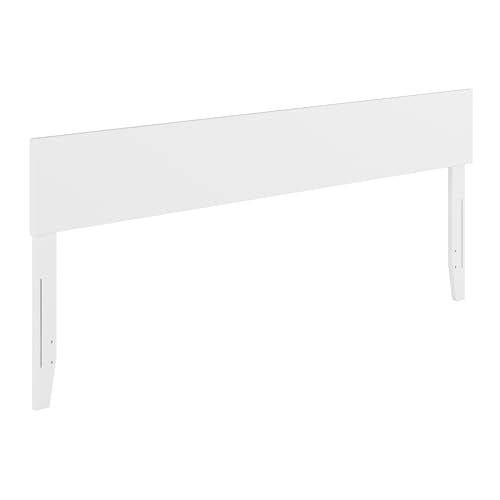 AFI, Orlando King Adjustable Modern Solid Wood Panel Headboard, White - color: White, size: King (U.S. Standard)