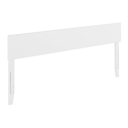 AFI, Orlando King Adjustable Modern Solid Wood Panel Headboard, White - color: White, size: King (U.S. Standard)