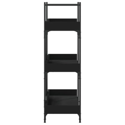 3-Tier Industrial Bookcase, Open Wood Bookshelf with Metal Frame, Storage Display Rack for Living Room, Home Office, 39.4 x 13 x 42.7 Inch, Black - color: Black 14