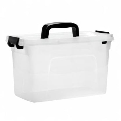 6 Quart Clear Storage Latch Box/Bins, 6-Pack Plastic Container with Latches and Lid - color: Clear, size: 6 QT