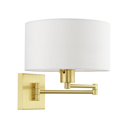 Livex Lighting 40036-12 Arm Wall Lamps 1-Light Fixture, Brass - color: Satin Brass