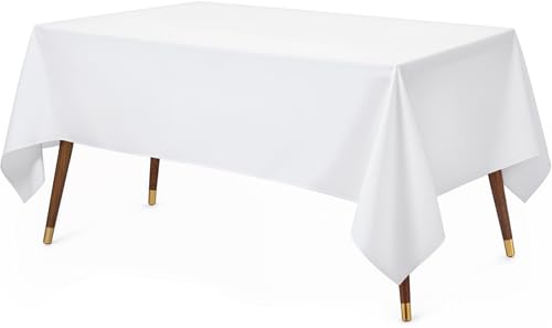 Utopia Kitchen Rectangle Table Cloth 1 Pack [60x84 Inches, White] | Tablecloth Machine Washable, Polyester Table Cover for Dining, Buffet Parties, Picnics, Events, Weddings and Restaurants - color: White, size: 1 Pack 60x84 Inch Tablecloth