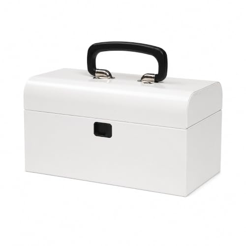 K.balt Retro Portable Mini Toolbox White Steel Tool Box - color: White, size: Retro