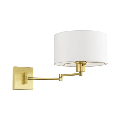 Livex Lighting 40036-12 Arm Wall Lamps 1-Light Fixture, Brass - color: Satin Brass